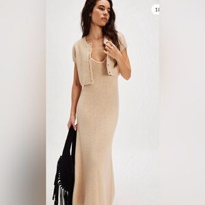 Free people Audrey Sweater Set dress NWOT size L